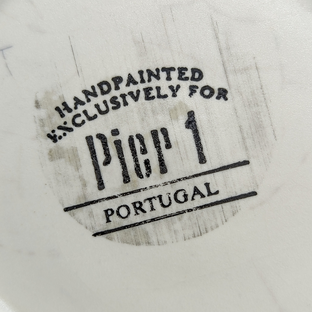 4 Pier 1 Floral Multi Color Cereal /Soup Bowls Made in Portugal - Picture 5 of 9
